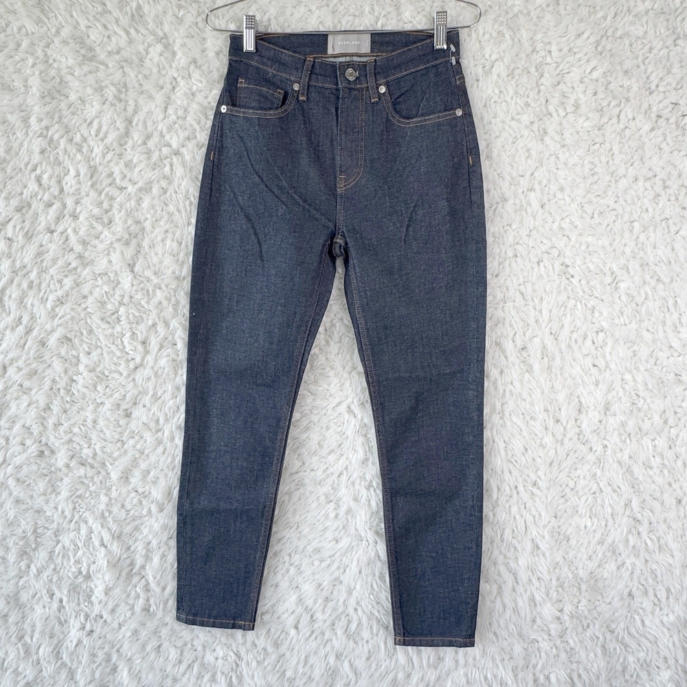 Everlane The Authentic High Rise Skinny Jean Size 26 Blue Ankle Minimalist Slim